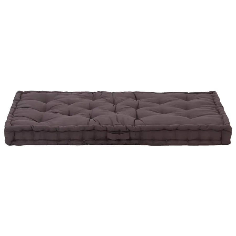 Coussin de plancher de palette Coton 120x80x10 cm Anthracite - 4