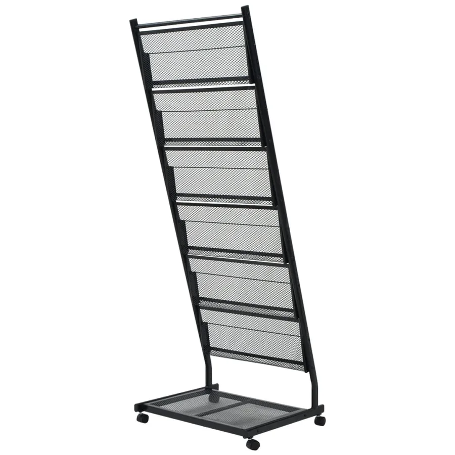 Porte-revues 47,5 x 43 x 133 cm Noir A4 - 3