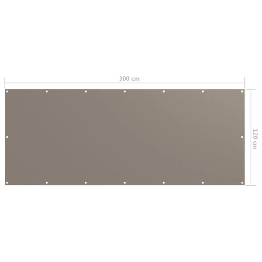Écran de balcon Taupe 120x300 cm Tissu Oxford - 5