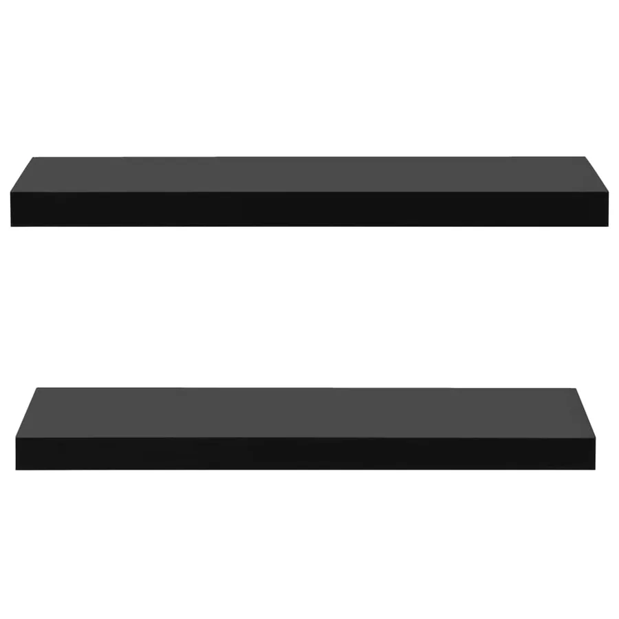 Étagères murales flottantes 2 pcs Noir 80x20x3,8 cm - 3
