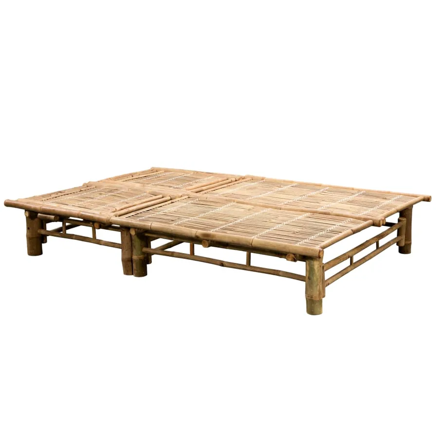 Chaise longue pour 2 personnes avec coussins Bambou - 5