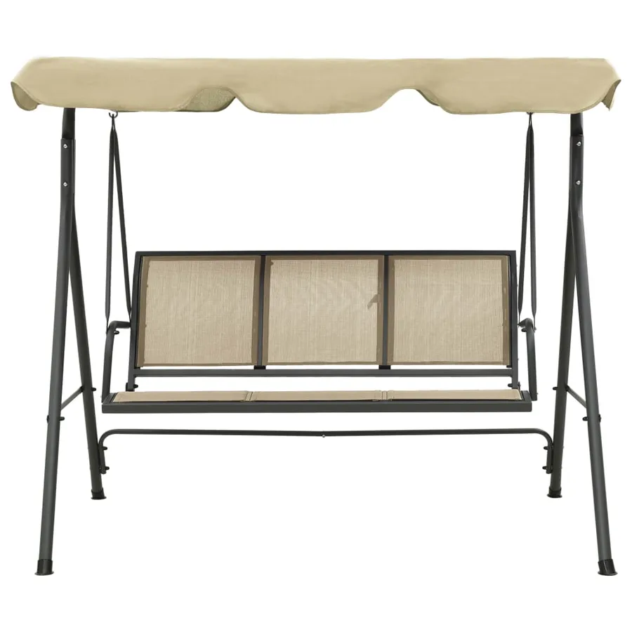 Balancelle de jardin avec baldaquin Anthracite et sable - 2