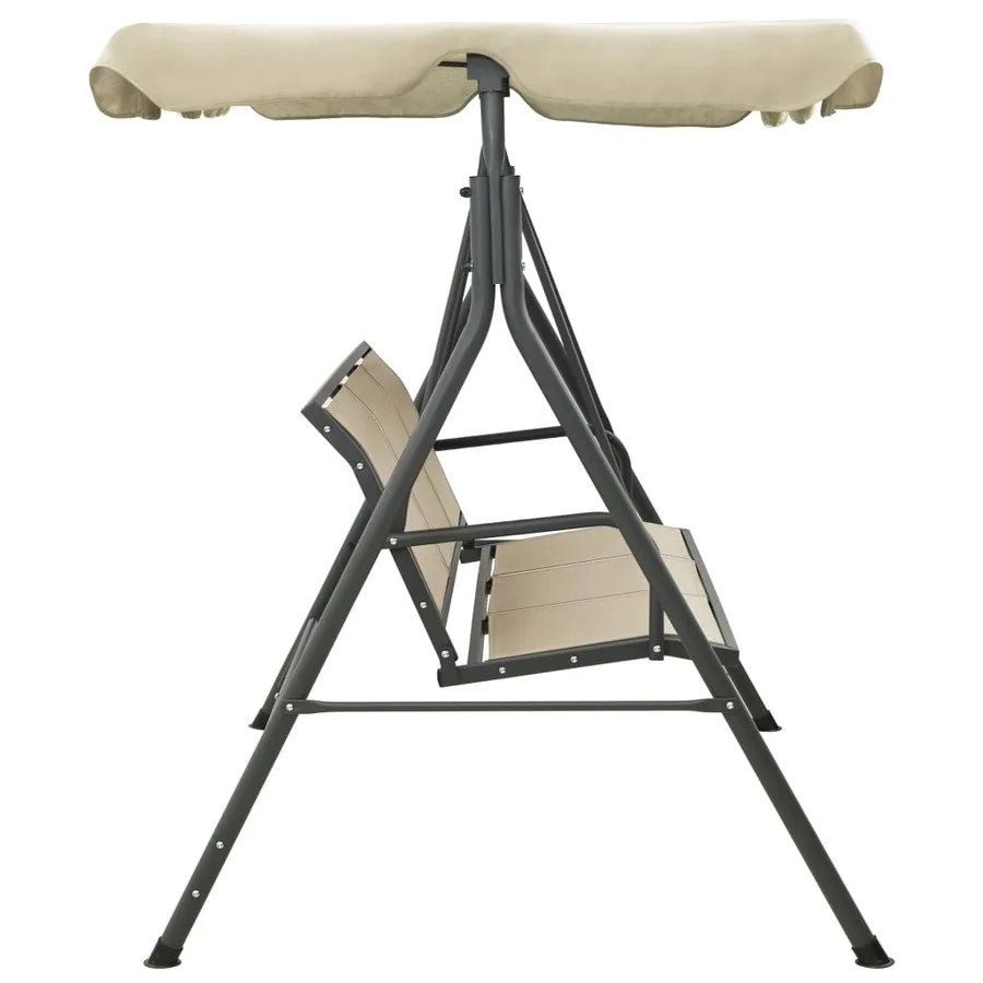 Balancelle de jardin avec baldaquin Anthracite et sable - 3