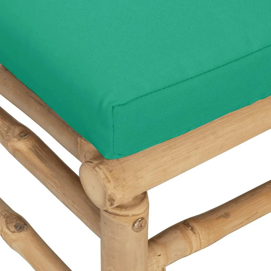 Salon de jardin 2 pcs avec coussins vert bambou - 8