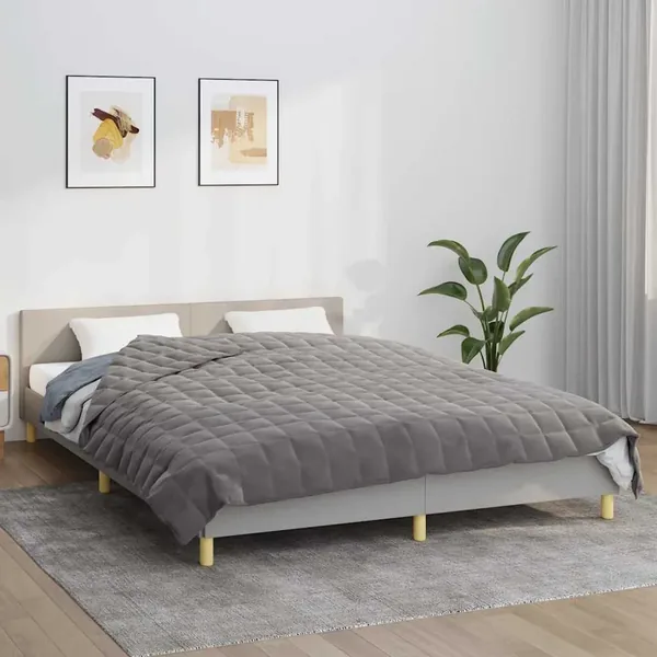 Couverture lestée Gris 200x200 cm 13 kg Tissu