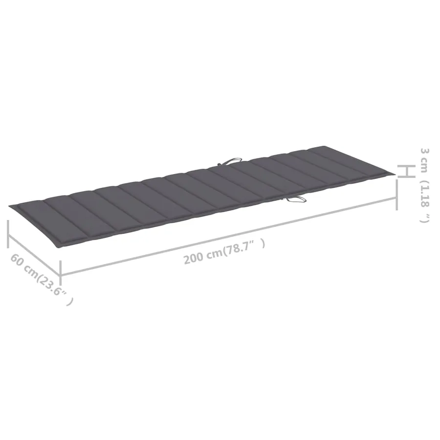 Chaise longue pour 2 personnes avec coussins Bambou - 12
