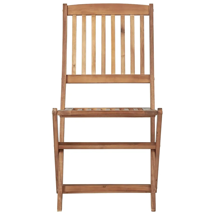 Chaises pliables d'extérieur et coussins lot de 8 Bois d'acacia - 11