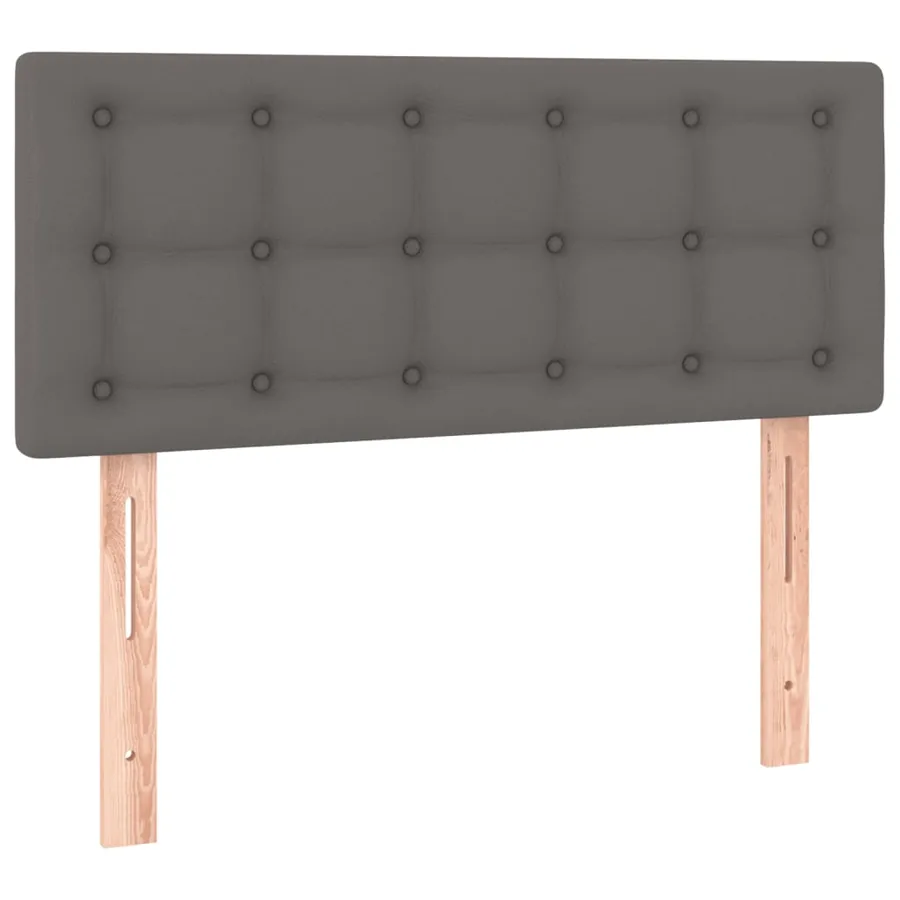 Sommier à lattes de lit avec matelas Gris 120x200 cm Similicuir - 6