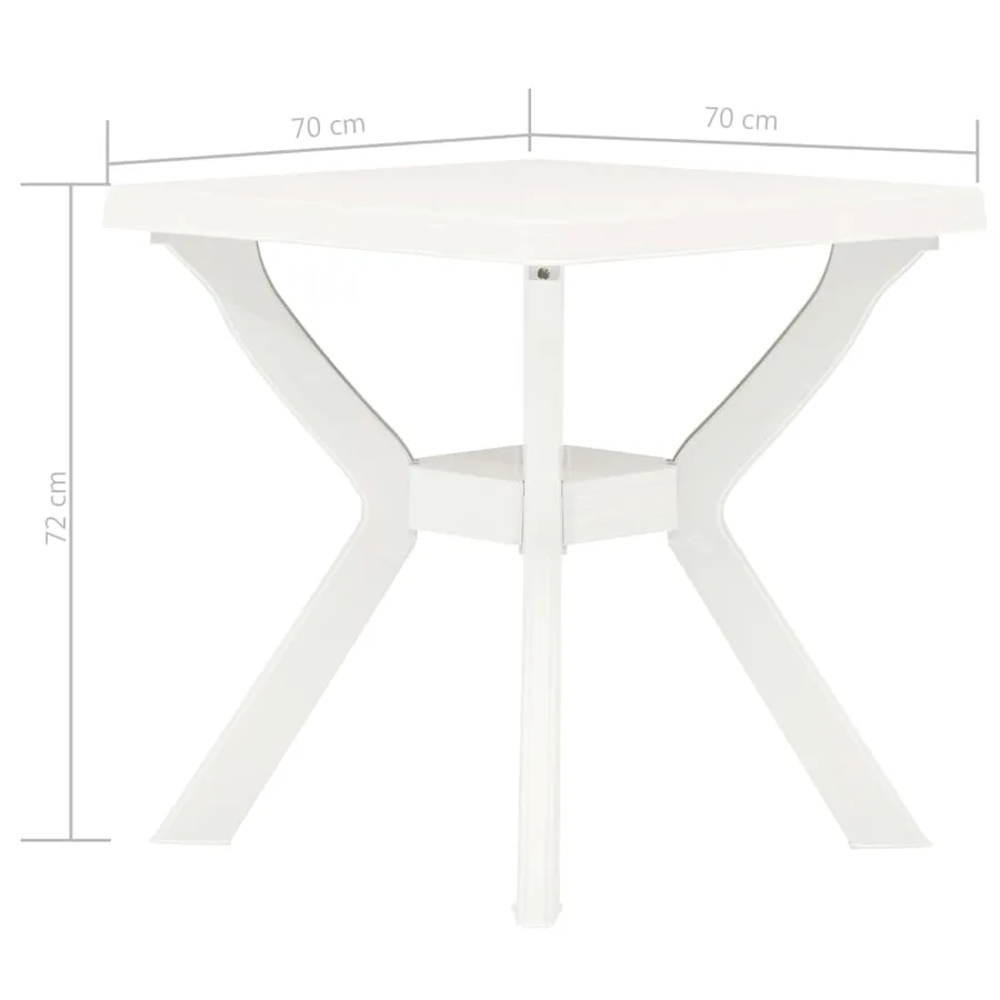 Table de bistro Blanc 70x70x72 cm Plastique - 5