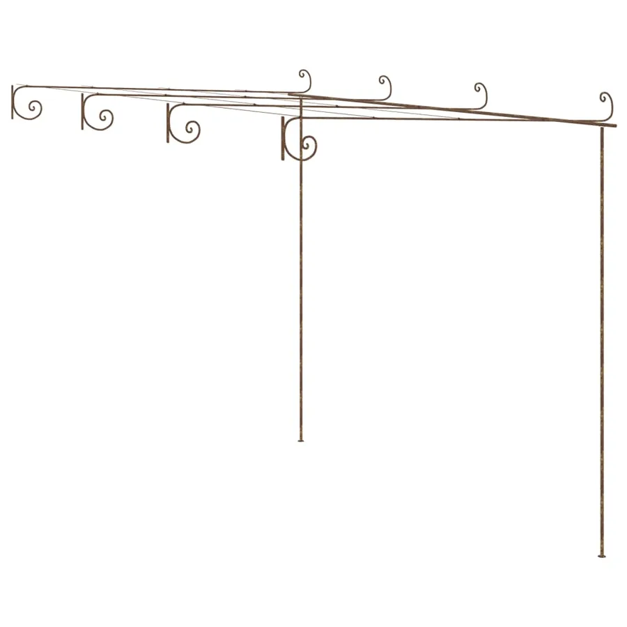 Pergola de jardin Marron antique 4x3x2,5 m Fer - 2