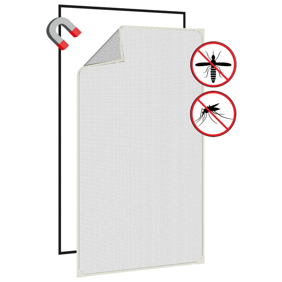 Moustiquaire magnétique pour fenêtres blanc 80x140 cm - 4