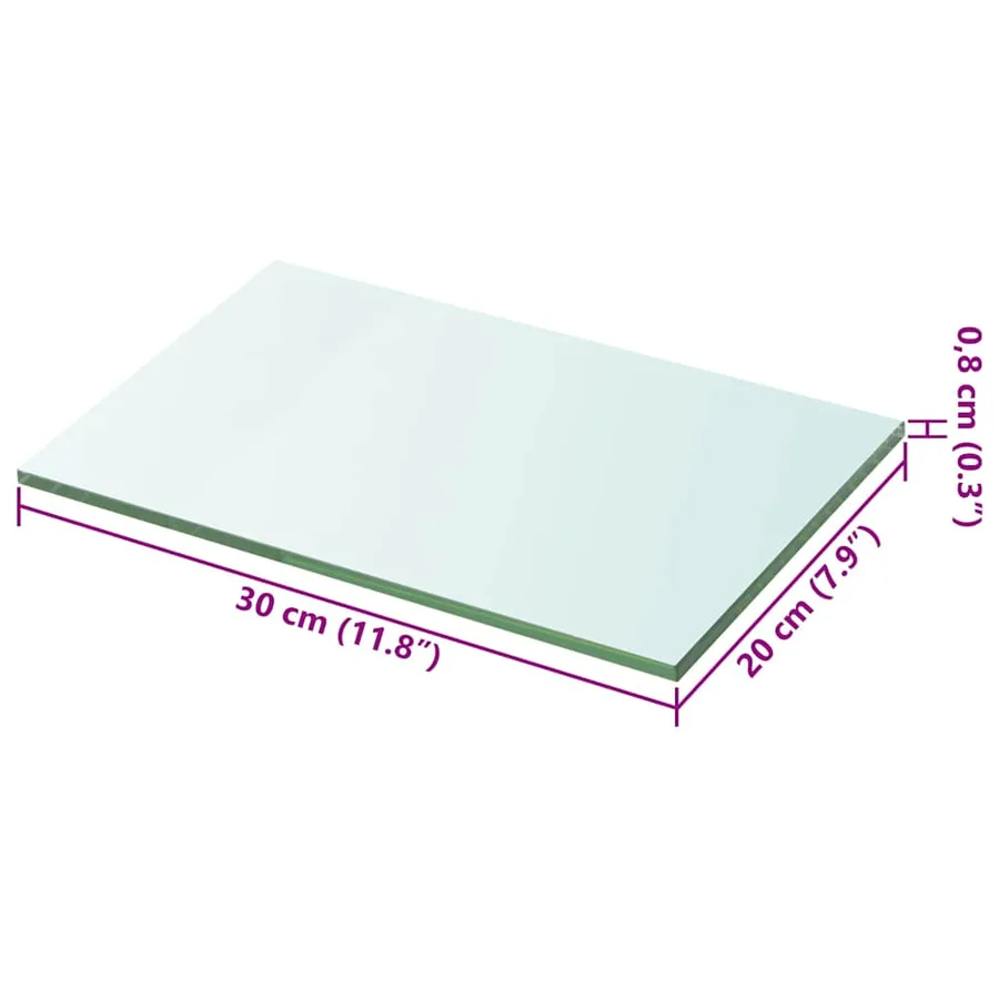 Panneau pour étagère Verre transparent 20 x 30 cm - 3