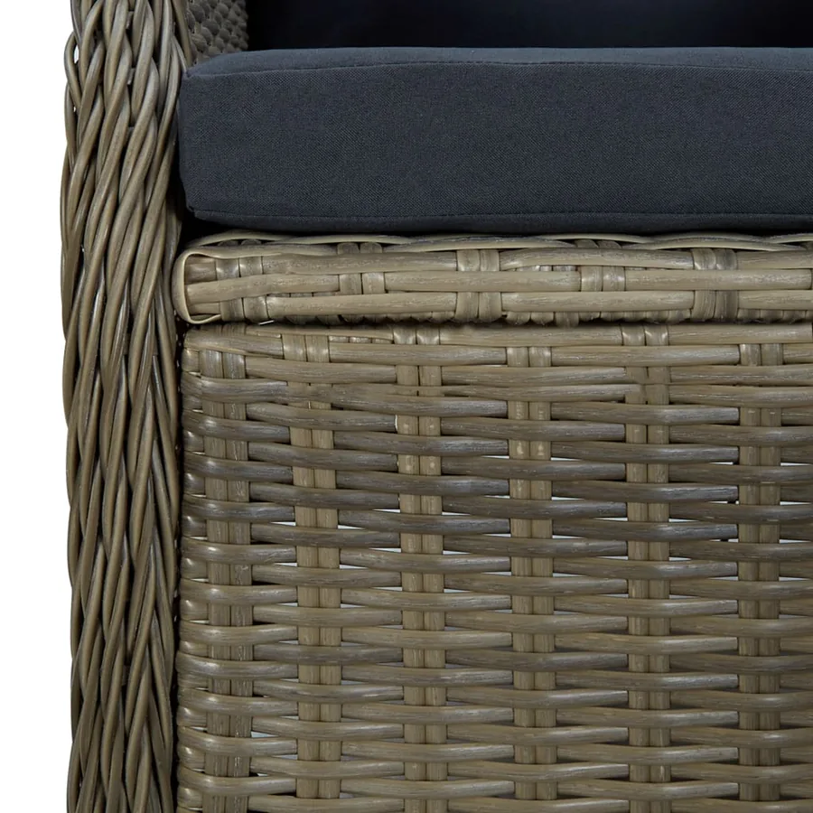 Ensemble à manger de jardin 3 pcs Marron - 10