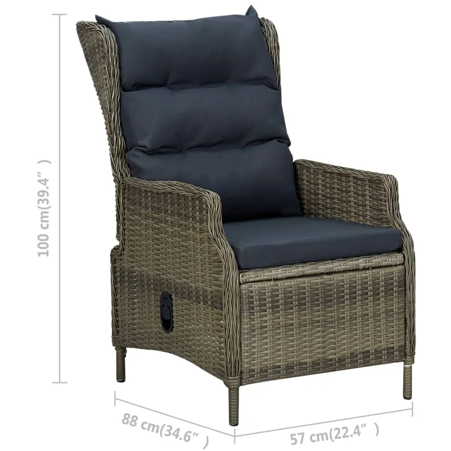 Ensemble à manger de jardin 3 pcs Marron - 13