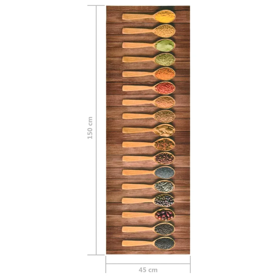 Tapis de sol de cuisine lavable Cuillère 45x150 cm - 6