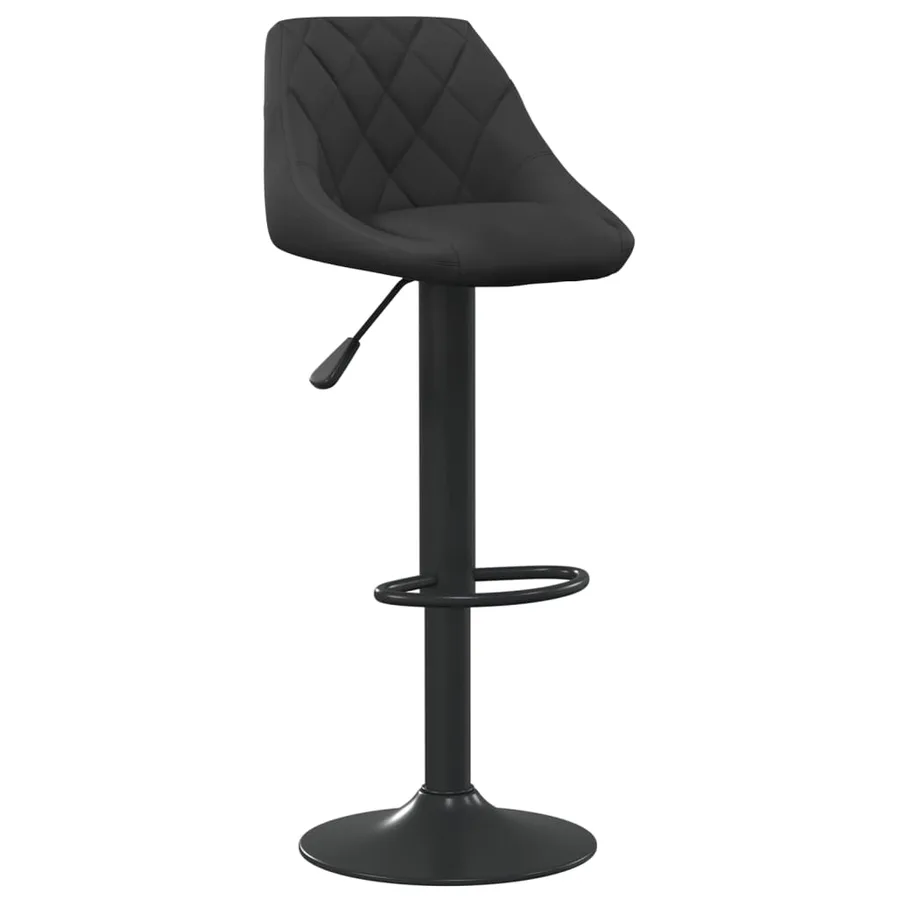 Tabourets de bar lot de 2 noir velours - 3