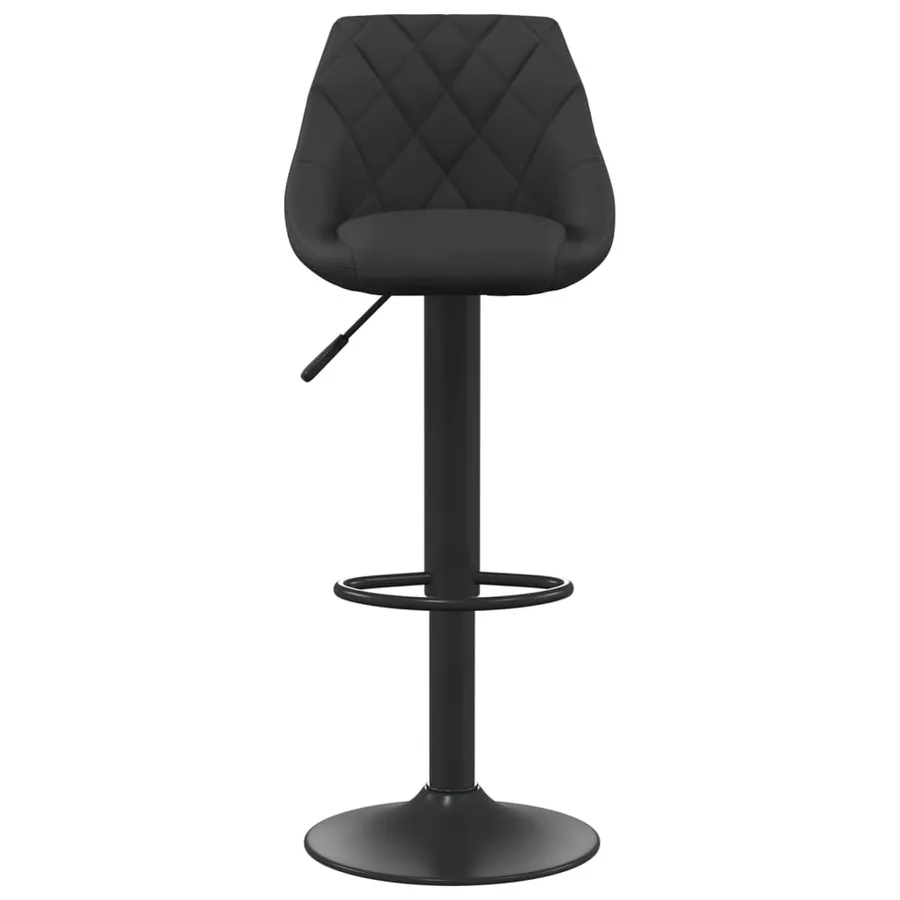 Tabourets de bar lot de 2 noir velours - 4