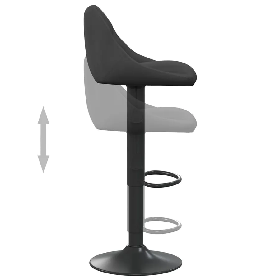 Tabourets de bar lot de 2 noir velours - 7