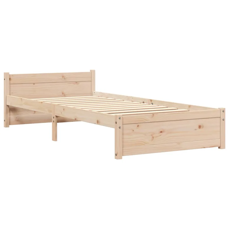 Cadre de lit sans matelas bois massif 90x190 cm - 3