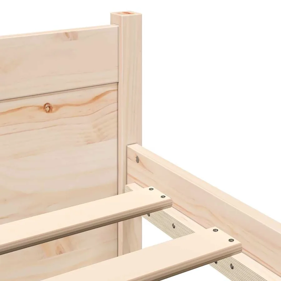 Cadre de lit sans matelas bois massif 90x190 cm - 6