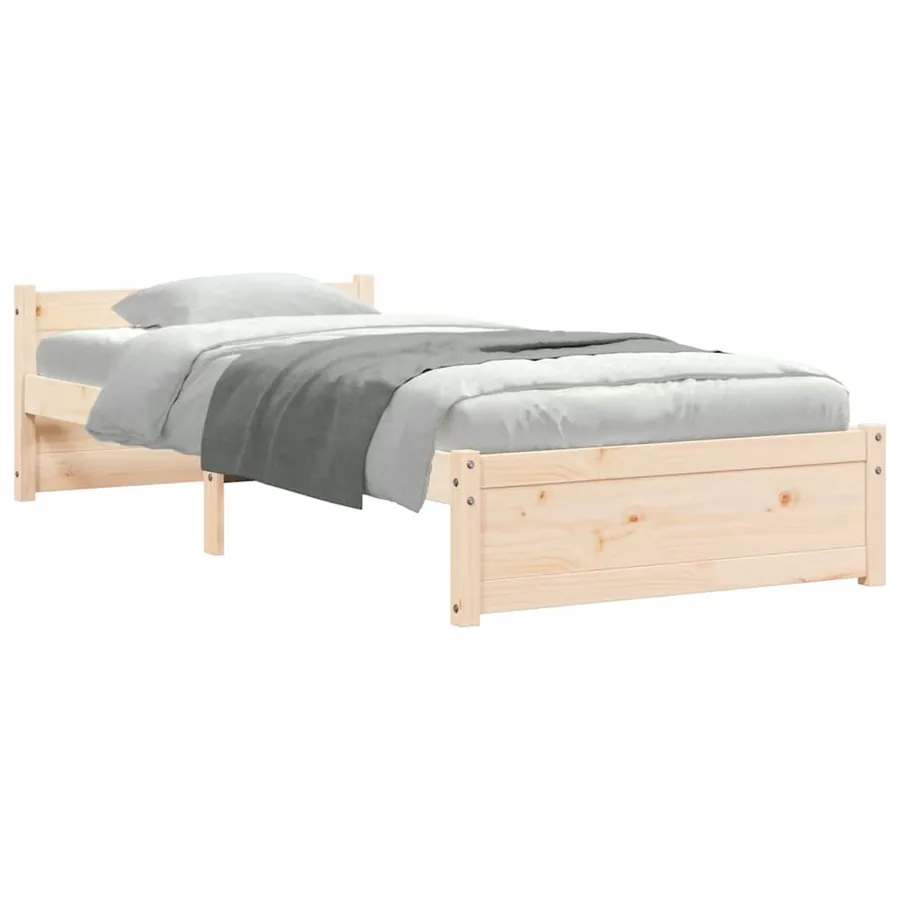 Cadre de lit sans matelas bois massif 90x190 cm - 7