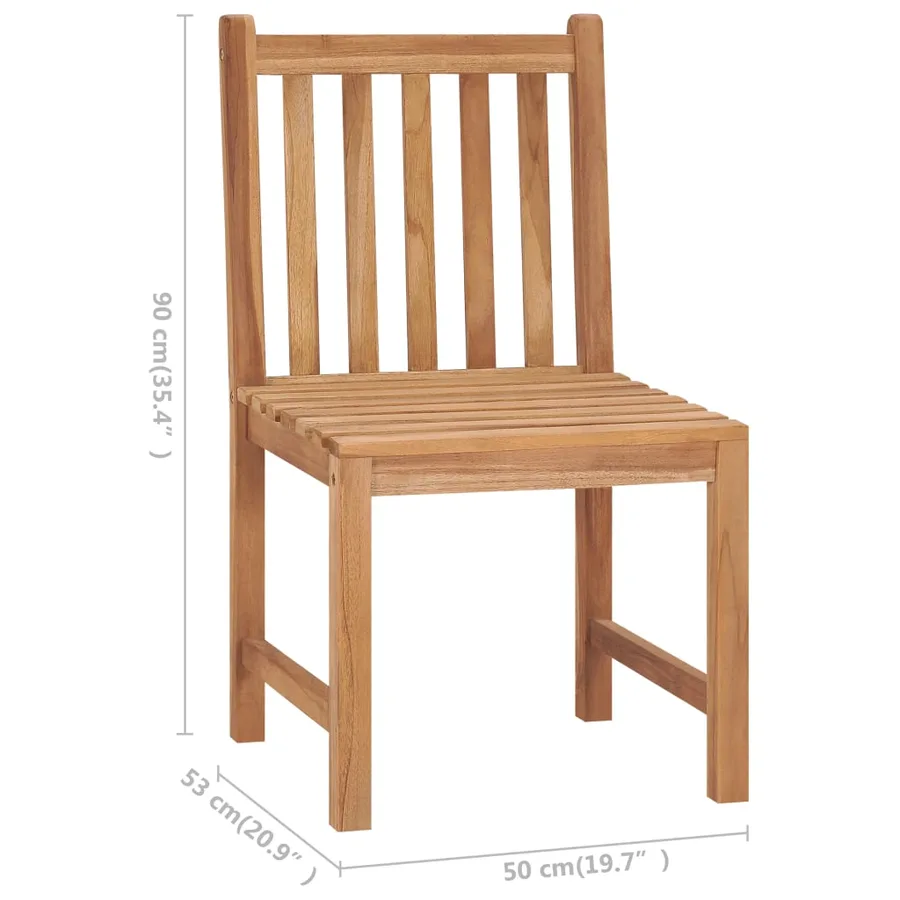 Chaises de jardin lot de 4 avec coussins Bois de teck massif - 12