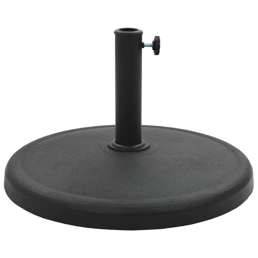 Socle rond de parasol Polyrésine 19 kg Noir - 2