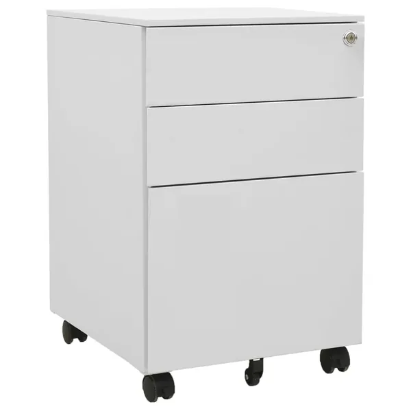Classeur mobile Gris clair 39x45x60 cm Acier
