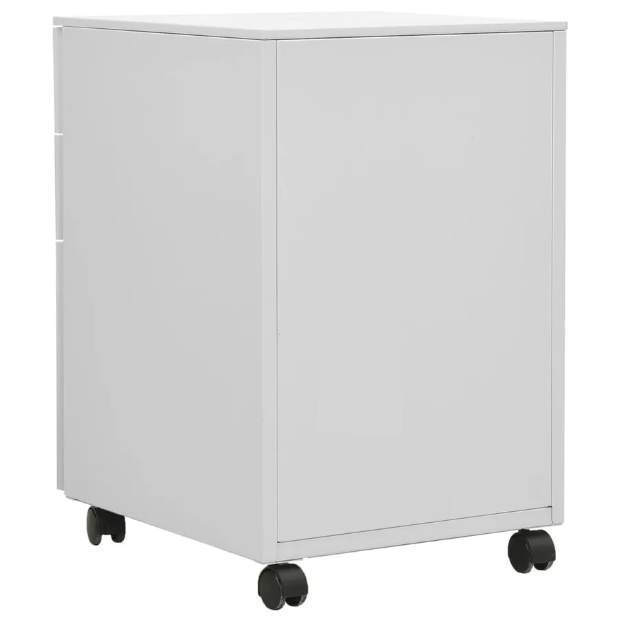 Classeur mobile Gris clair 39x45x60 cm Acier - 4