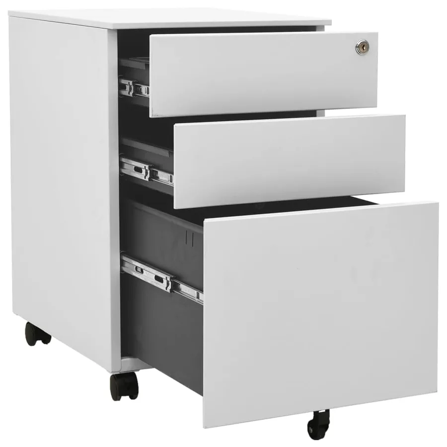 Classeur mobile Gris clair 39x45x60 cm Acier - 5