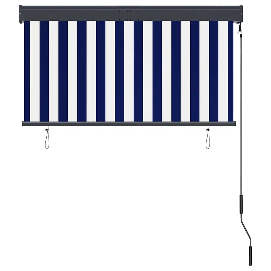 Store roulant d'extérieur 120x250 cm Bleu et blanc - 4