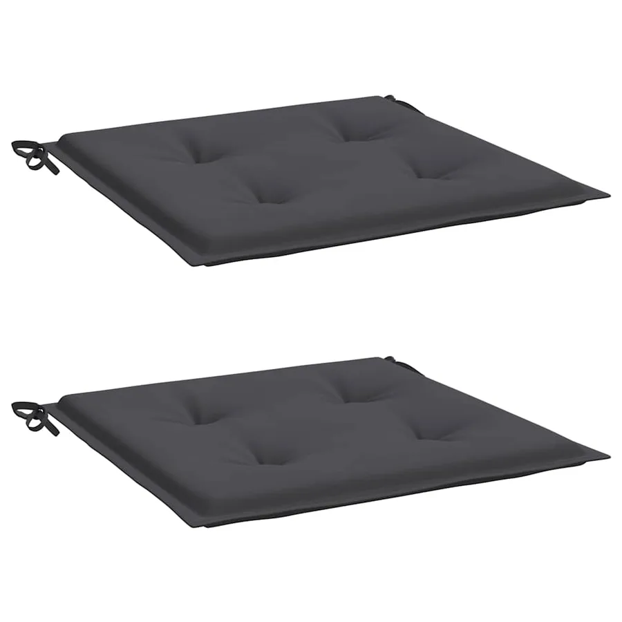 Coussins de chaise de jardin lot de 2 anthracite 50x50x4 cm - 3