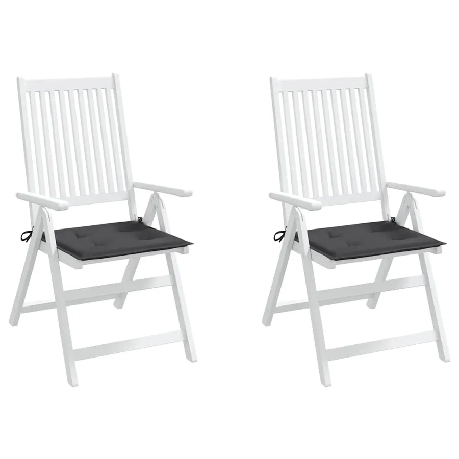 Coussins de chaise de jardin lot de 2 anthracite 50x50x4 cm - 4