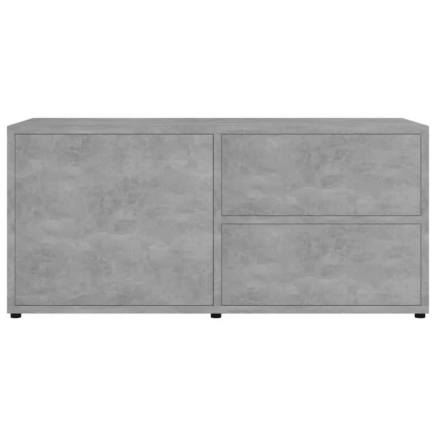 Meuble TV Gris béton 80x34x36 cm Bois d'ingénierie - 7