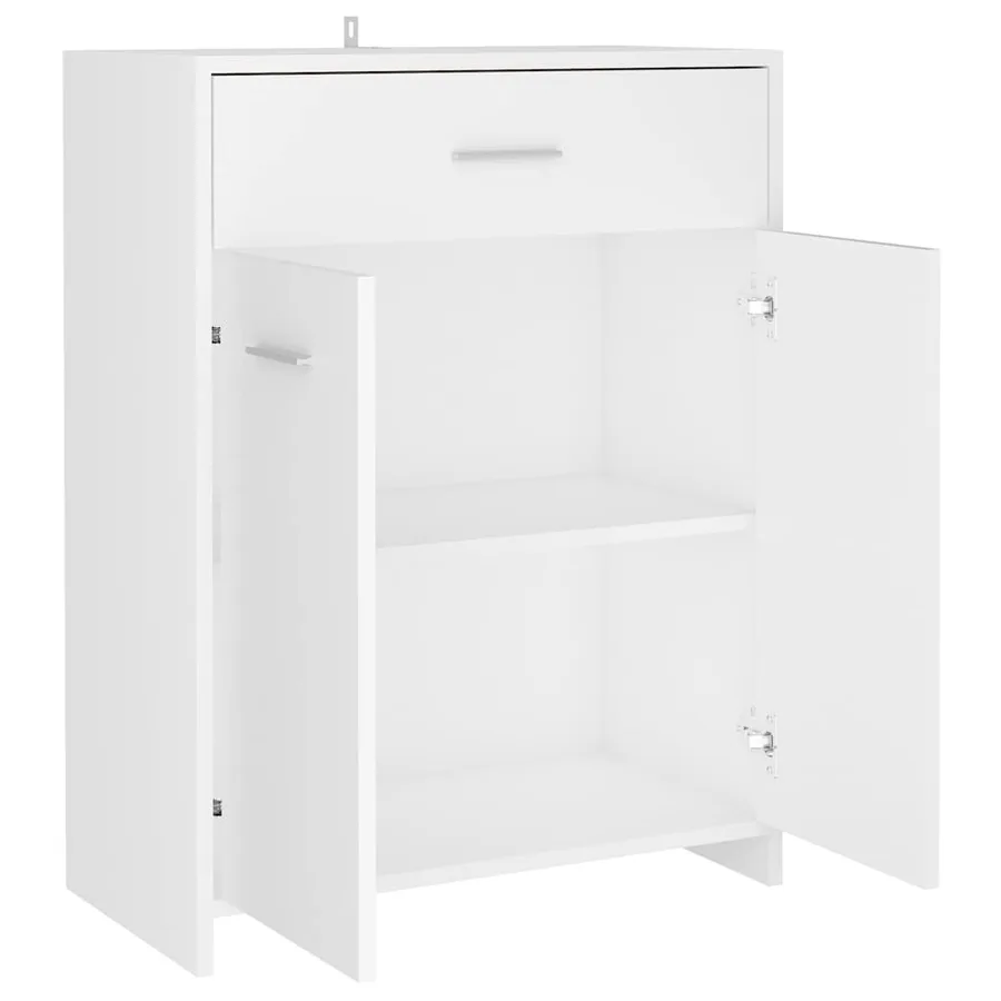 Armoire de salle de bain blanc 60x33x80 cm bois d’ingénierie - 8