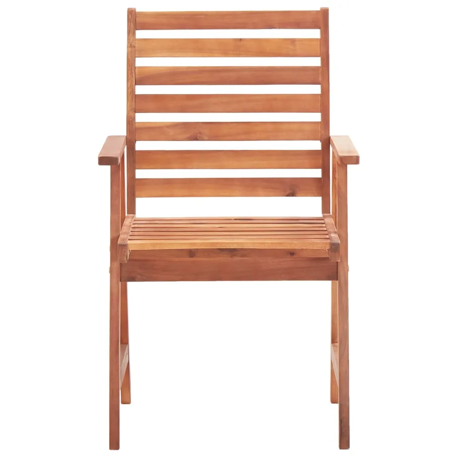 Chaises à manger d'extérieur lot de 2 et coussins Acacia massif - 4