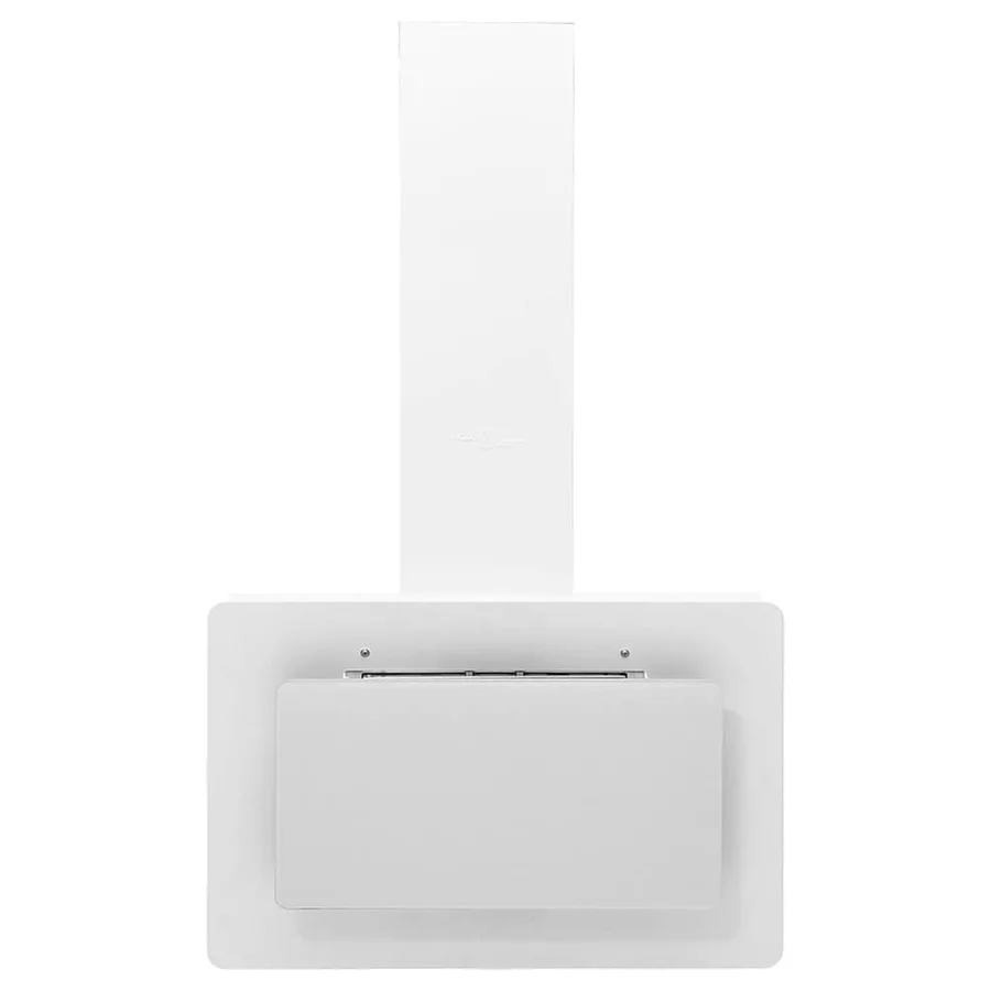 Hotte murale 60 cm Acier inoxydable et verre trempé Blanc - 3