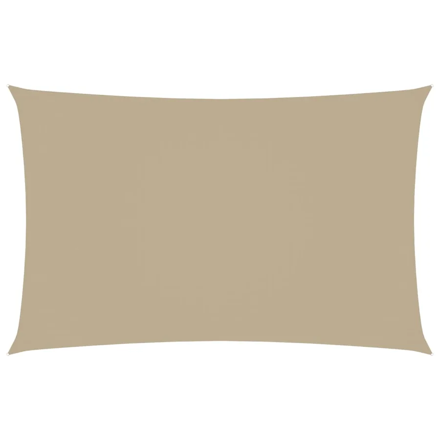 Voile de parasol tissu oxford rectangulaire 2,5x5 m beige - 2