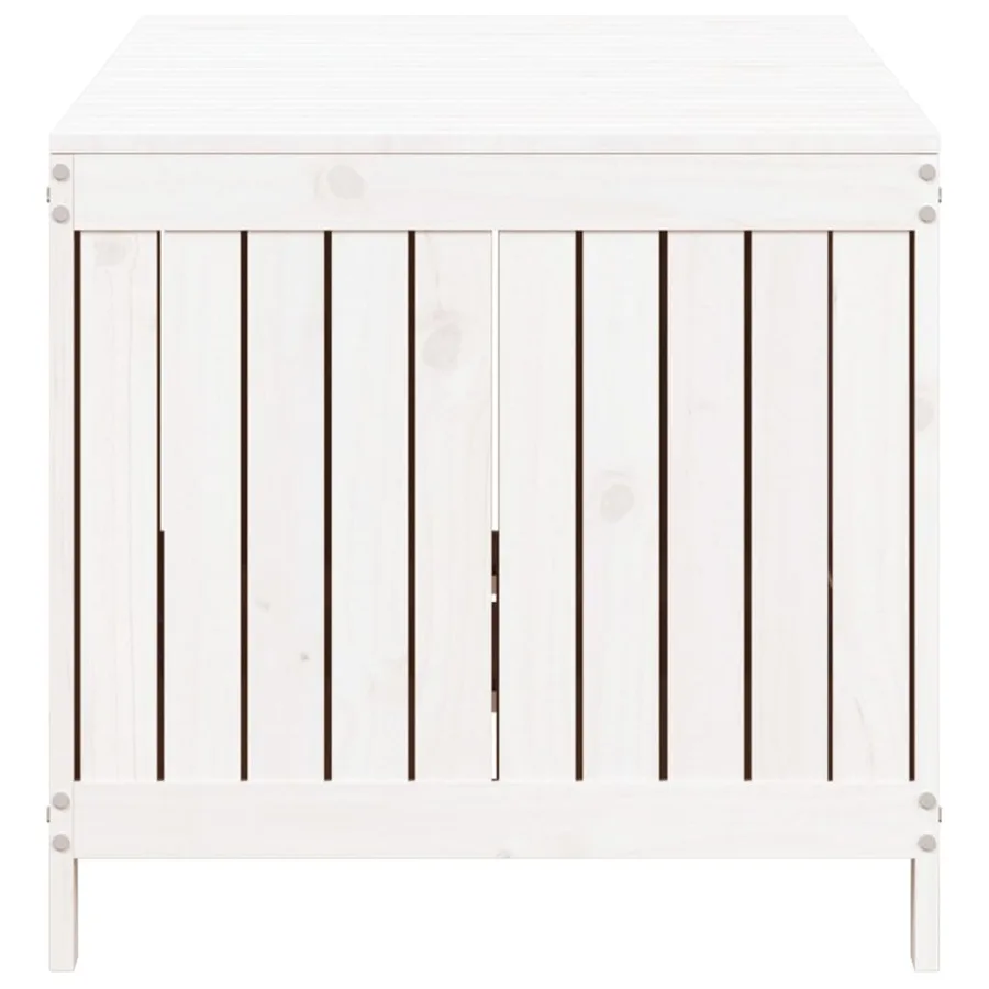 Boîte de rangement de jardin Blanc 147x68x64 cm Bois de pin - 7