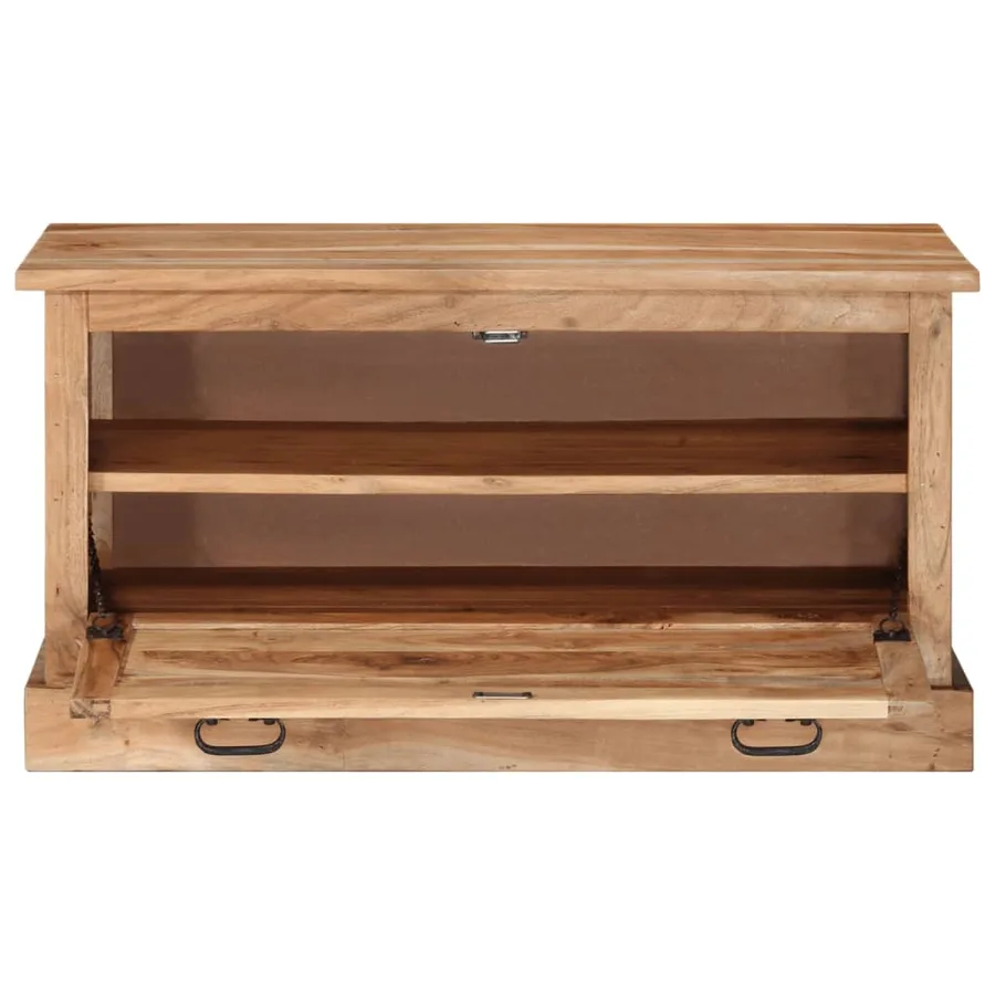 Banc de rangement de chaussures 85x40x45cm Bois d'acacia massif - 5