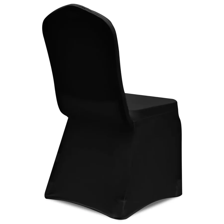 Housse de chaise extensible 4 pcs Noir - 5