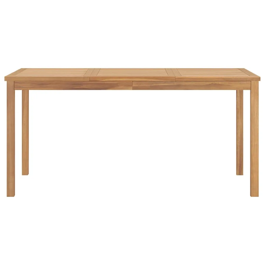Table à dîner de jardin 160x80x77 cm Bois de teck solide - 2