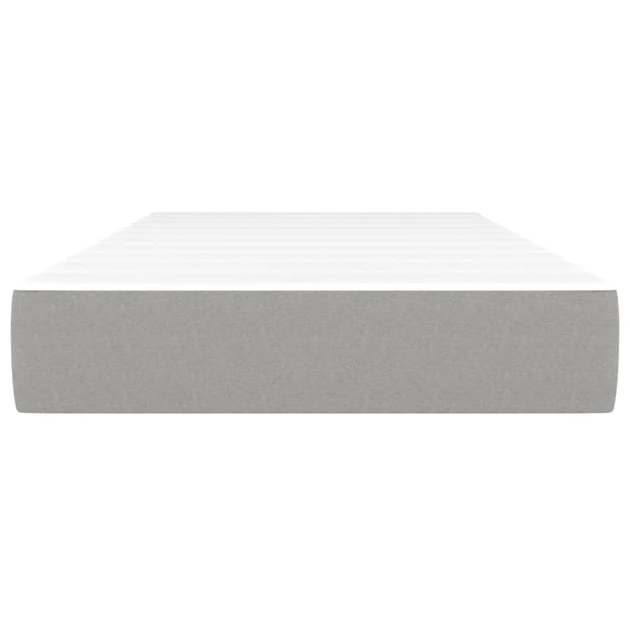 Matelas de lit à ressorts ensachés fermeté moyenne Gris clair 100x200x20 cm - 3