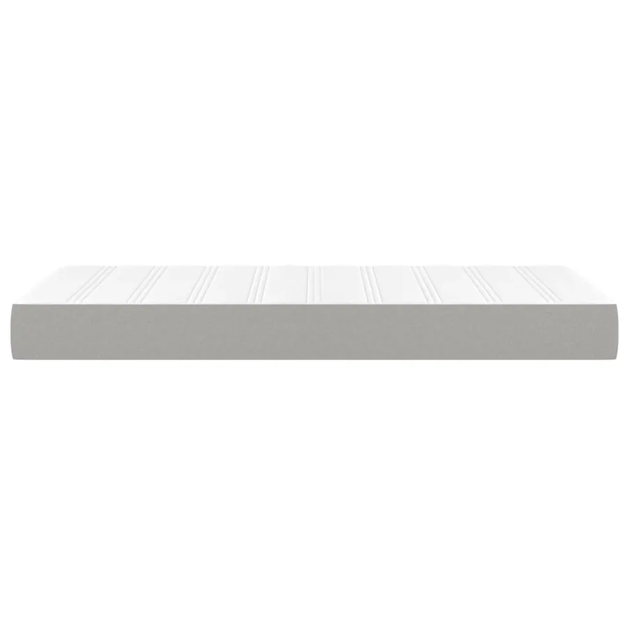 Matelas de lit à ressorts ensachés fermeté moyenne Gris clair 100x200x20 cm - 4