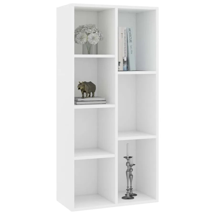 Bibliothèque Blanc 50x25x106 cm Bois d'ingénierie - 3