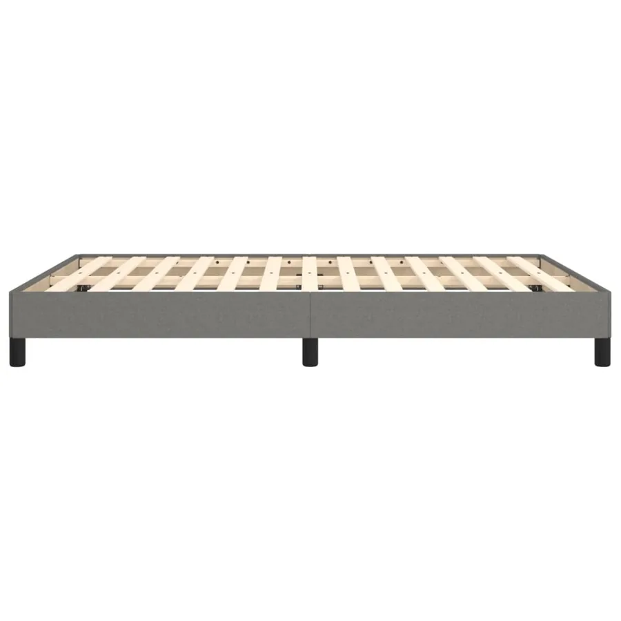 Cadre de lit sans matelas gris foncé 140x200 cm tissu - 6