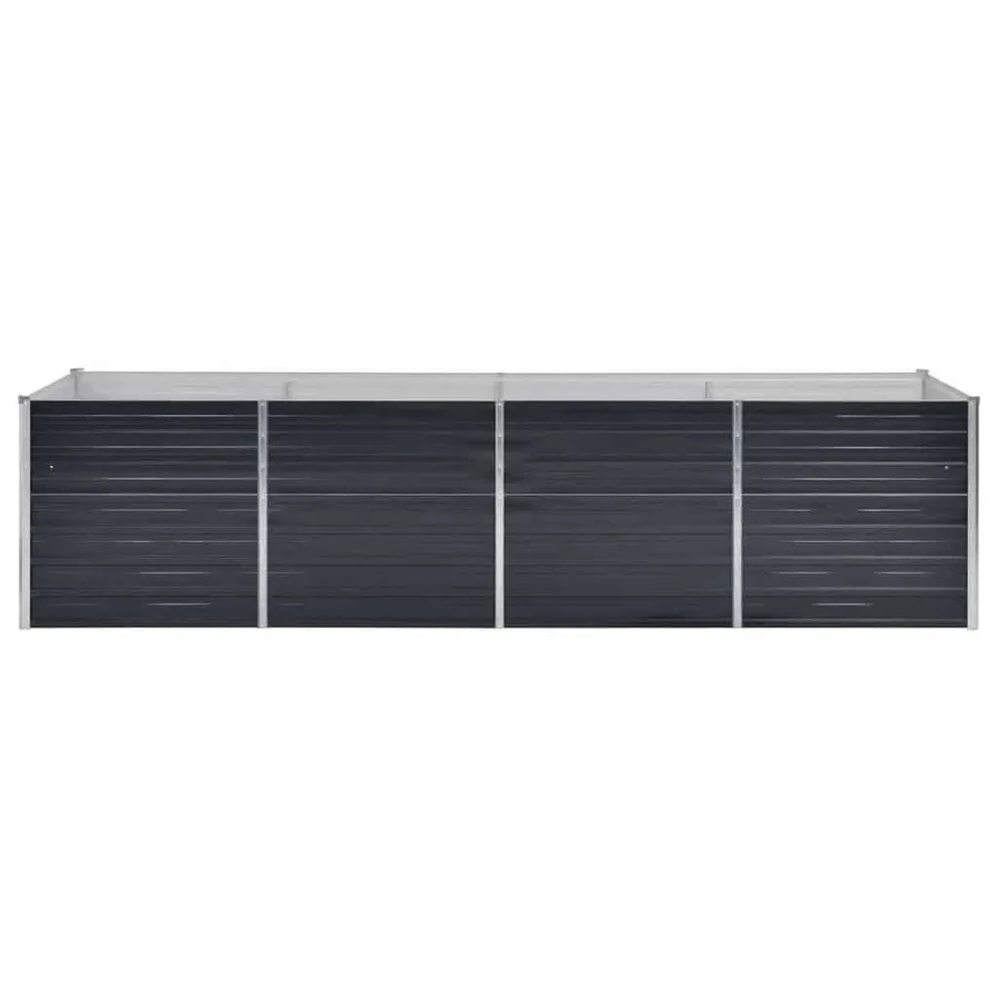 Lit surélevé de jardin Anthracite 320x80x77 cm Acier galvanisé - 4