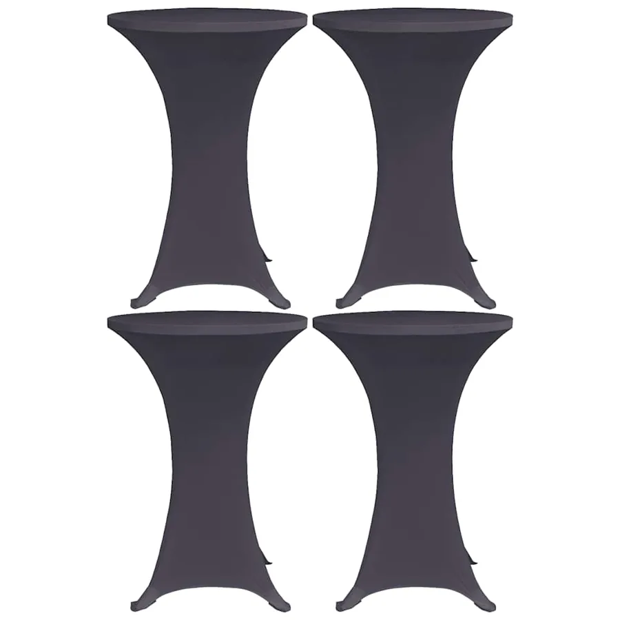 Housses de table extensible 4 pcs 80 cm Anthracite