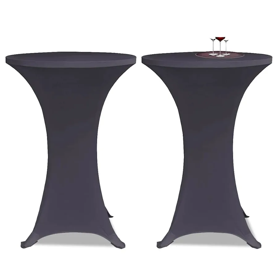 Housses de table extensible 4 pcs 80 cm Anthracite - 2