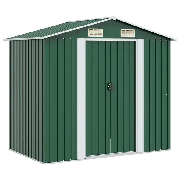 Abri de stockage pour jardin Métal Vert 204 x 132 x 186 cm